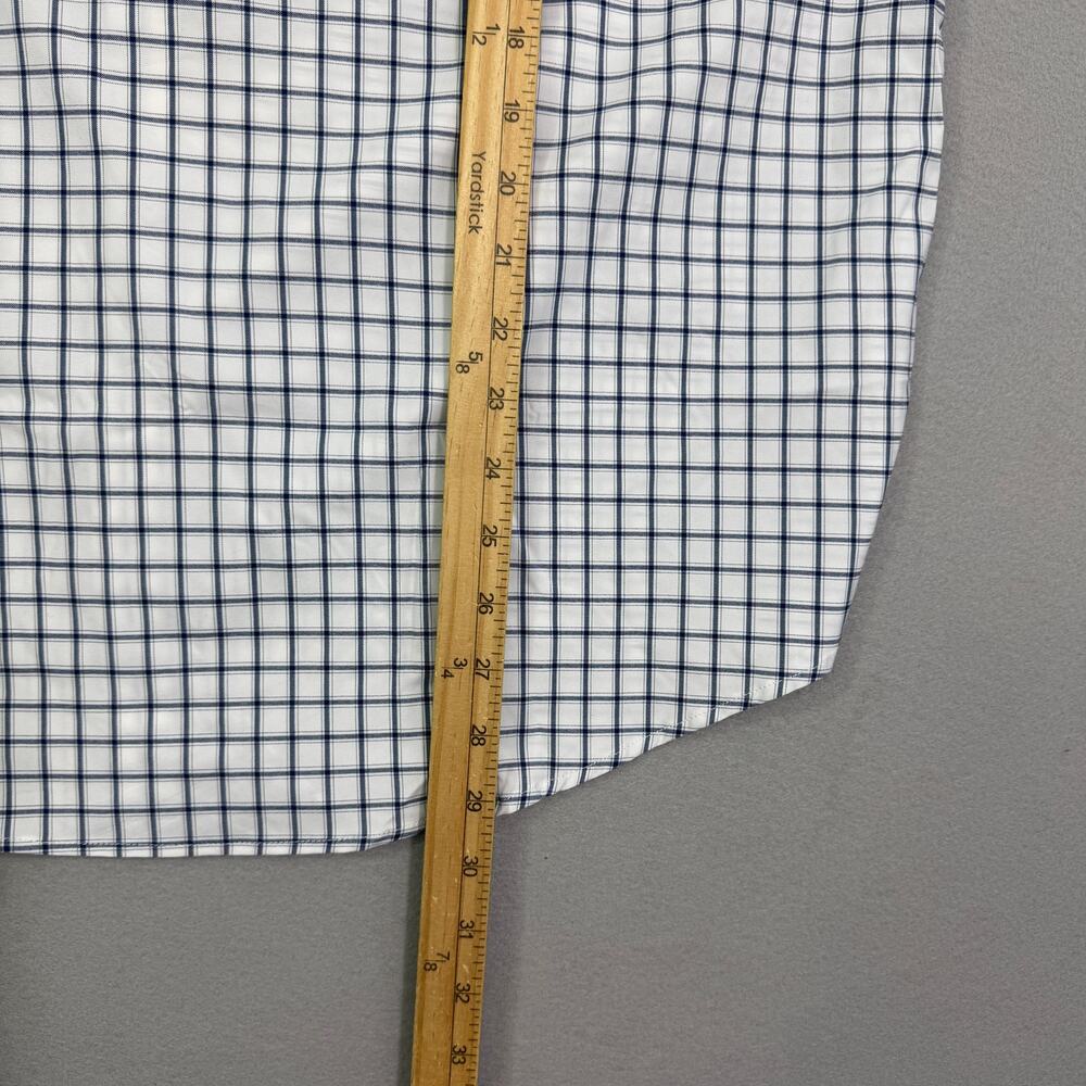 Bonobos Slim Fit Button Shirt Men's 2XL White Blue Plaid Preppy Stretch NEW - Picture 9 of 10